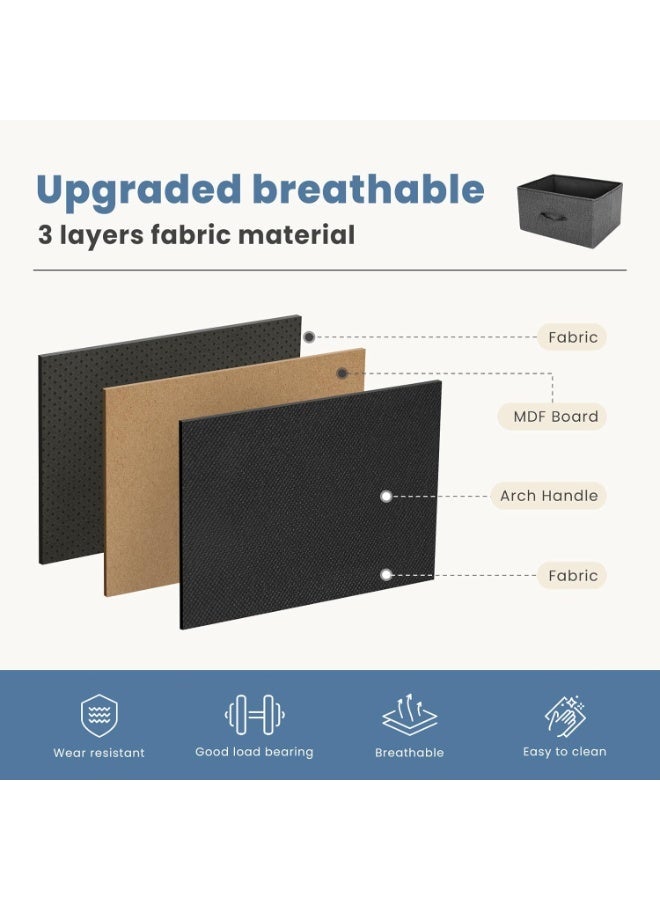 أوبتيا طاولة جانبية صغيرة مع 2 درج من القماش طاولات جانبية طاولة جانبية لغرفة النوم أثاث تخزين بجانب السرير لطاولة جانبية بطول 20 بوصة لمدخل المنزل أو غرفة النوم الجامعية، باللون الأسود الكلاسيكي - Image 5